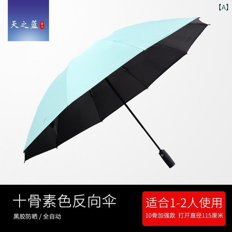 折りたたみ傘 メンズ レディース 自動小銃開閉 10本骨 逆折り式 晴雨兼用 UVとり捨てる 撥水産業 耐風 思わしい 軽さ 納めるし分かりやすい 通い 通学 日がさ コウモリ傘 遮光 手ごわい パウダーコンパクト ワンタッチ開閉