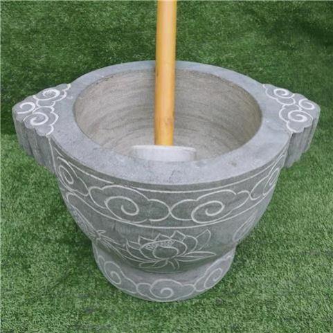 石臼 石 調理器具 特大サイズ にんにく潰し器 糯米 搗き器 餅つき 青石 すり鉢 すりこぎ セット 家庭用 調理ツール 頑丈 使いやすい 料理 下ごしらえ 野菜 香辛料 ペースト作り スパイス キッチン用品 粗挽き|やすらぎマーケット