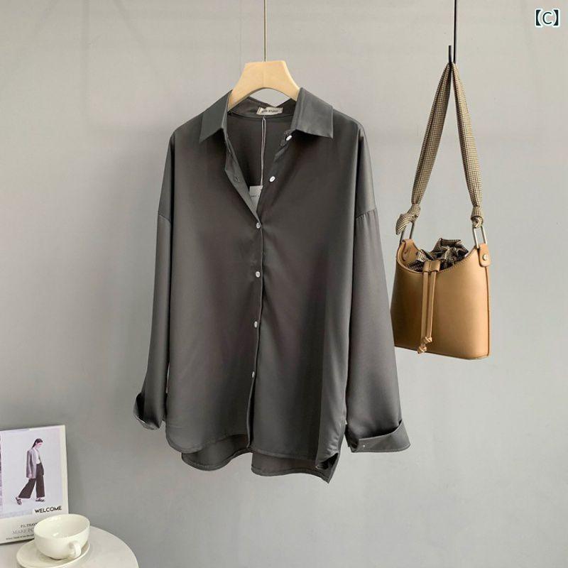 トップ レディース 長袖ティーシャツ トップス シフォンティーシャツ 白いこと 透け感 襟付き添い人 薄っぺら 無地 重ね着し分かりやすい 好いたらしいめ心地好い 挙げ句のはて感原料品 紫外線打つ手 他愛も無い着心地 事務室 春夏コーデ