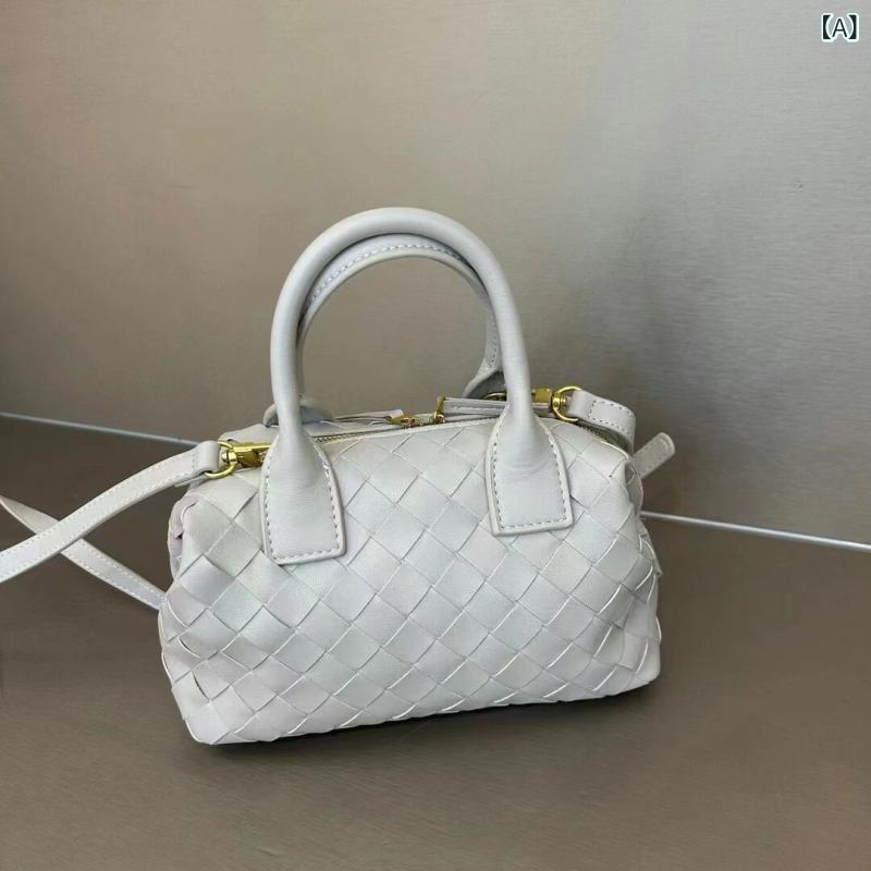ハンドバック レディース なめし革調 ボストンバッグ 編み込み ミニ御徒面子 肩部 2way 軽さ かばん 通い 通学 お出かけ 旅する 納めるし分かりやすい 今めかしい 分かりやすい 古典派音楽 御徒面子