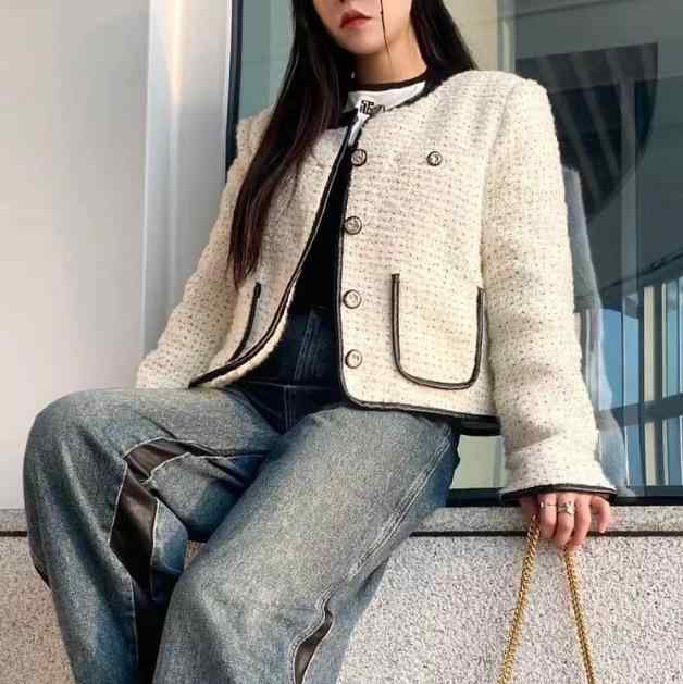 ノーカラージャケット レディース ツイードジャケット ショート丈 シングルボタン アウター 秋冬 羽織 長袖 トップス カジュアル フォーマル 入園式 卒園式 七五三 お宮参り 結婚式 披露宴 謝恩会 パーティー｜やすらぎマーケット