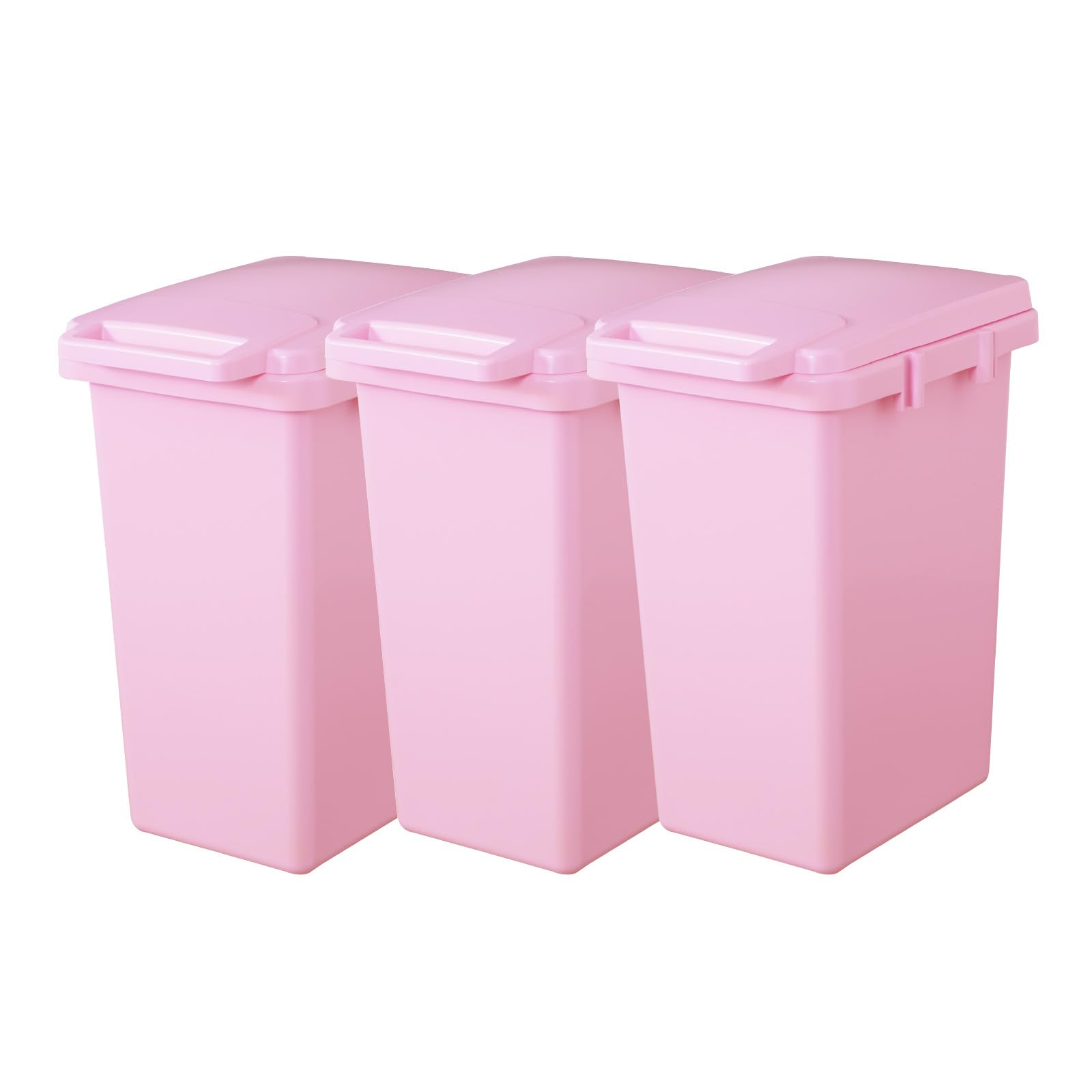 ゴミ箱 45L 3個セット おしゃれ ふた付き 分別 スリム 袋が見えない パステルピンク｜やすらぎマーケット 14,620円