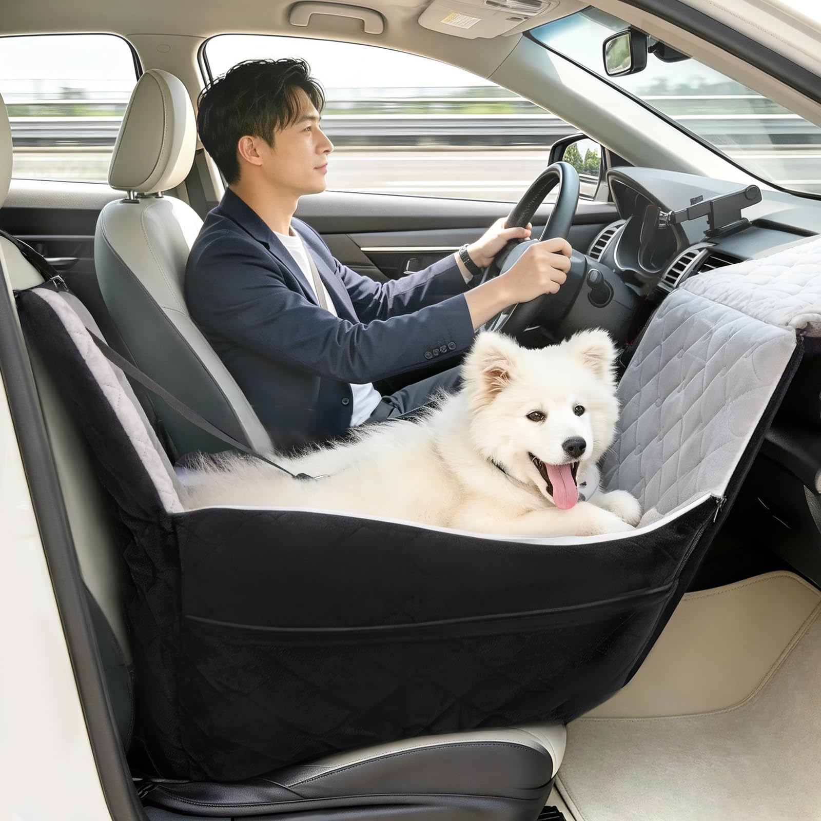 犬用ドライブボックス 全車種対応 飛び出し防止 滑り止めマット設計 助手席 後部座席使用可 ペット用シートマット 取り外して洗える 中小型犬向け 16kg未満 外出 旅行用 ペット用トイレシ｜やすらぎマーケット 9,391円