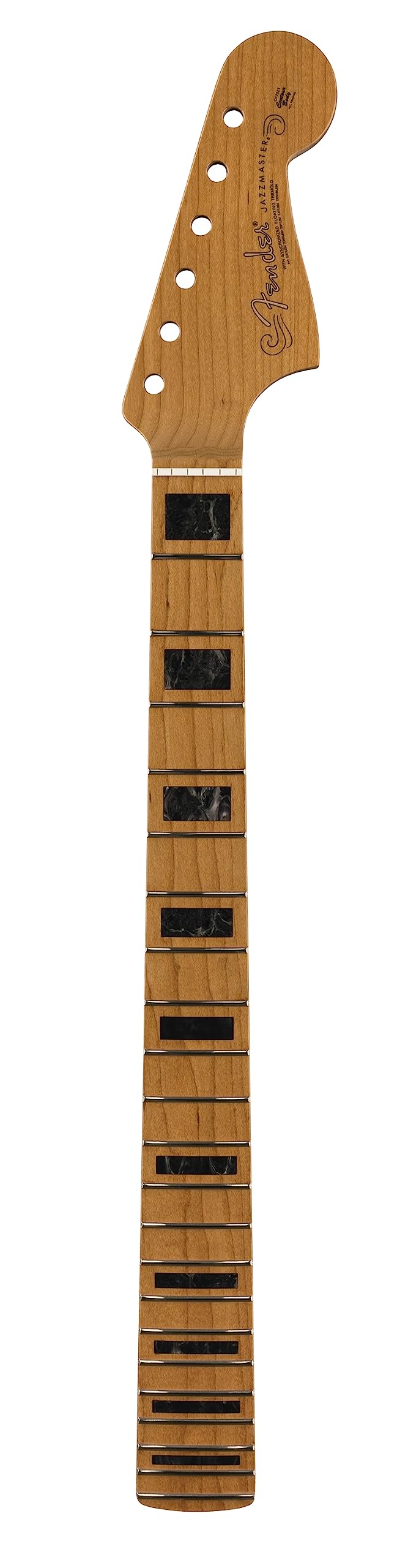 Fender フェンダー Roasted Jazzmaster Neck, Block Inlays, 22 Medium Jumbo Frets, 9.5" Radius, Maple Modern C Shape ギター用リプレイスメントネック メキシコ製｜やすらぎマーケット