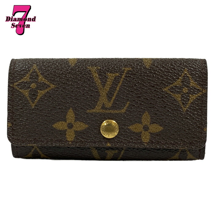 【中古】Louis Vuitton ミュルティクレ4 モノグラム 仄めかし入れもの M62631/RA0024 4連 鍵 レディース メンズ ユニ一発やる *k932* 財布・ケース-キーホルダー・キーケース-バッグ・小物・ブランド雑貨