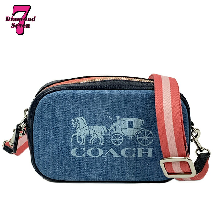 COACH コーチ　ワンショルダーバッグ デニム バイカラー　【美品】 希少✨COACH コーチ ワンショルダーバッグ キャンバス レザー
