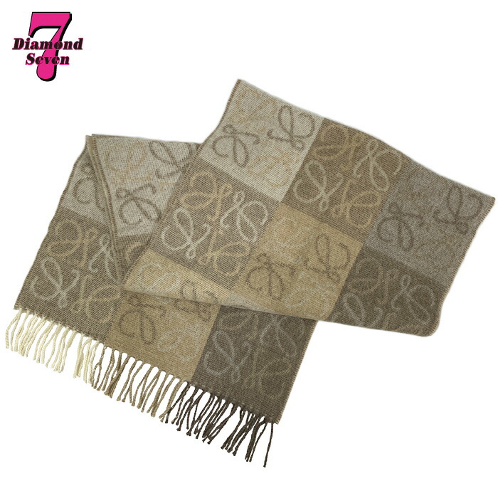 【美品】LOEWEロエベ カシミヤ混ウールアナグラムスカーフ総柄マフラーベージュ 楽天市場】LOEWE ロエベ アナグラム スカーフ マフラー カシミヤ