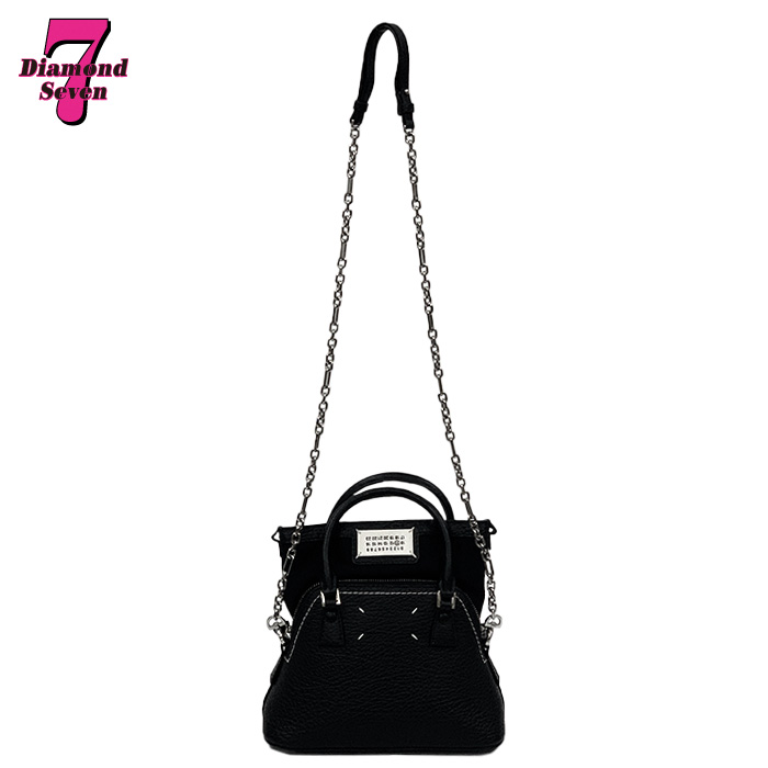 【貨物輸送無料】【中古】Maison Margiela 棲み家 マルジェラ 5AC マイクロ  ハンドバック 黒 黒いこと 2way ショルダーバッグ レディース *k932*