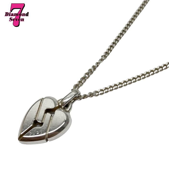 送料無料【中古】GUCCI グッチ ノットハート ネックレス シルバー Ag925 ペンダント アクセサリー ハート メンズ レディース 女性 男性 ユニセックス ブランド プレゼント 9,856円