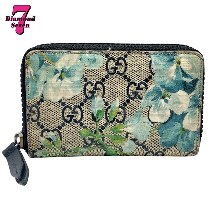 貨物輸送無料【中古】GUCCI グッチ GGブルームス コインケース ベージュ 青み PVC コンパクトウォレット 紙入れ 歌留多入れもの レディース ユニ一発やる 成人女性 ブランド名 差し上げ物 410220