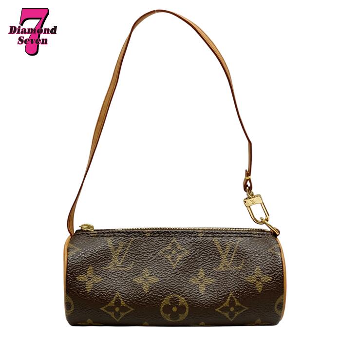 貨物輸送無料【中古】極美品 LOUIS VUITTON ルイヴィトン パピヨン 嘱する車寄せ モノグラム 赤銅色 ハンドバック 小入れもの パウダーコンパクト なめし革 ロゴタイプ レディース お上さん ブランド名 差し上げ物