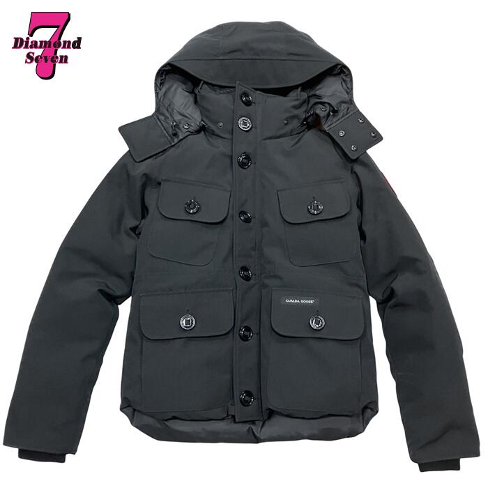 貨物輸送無料【中古】極美品 CANADA GOOSE カナダグース SELKIRK PARKA セルカーク アノラック 黒いこと 落ち込む上衣 ホワイトダックダウン アウター 名取り草 ジッパー メンズ 成人男性 ブランド名 差し上げ物 #M 3801MA