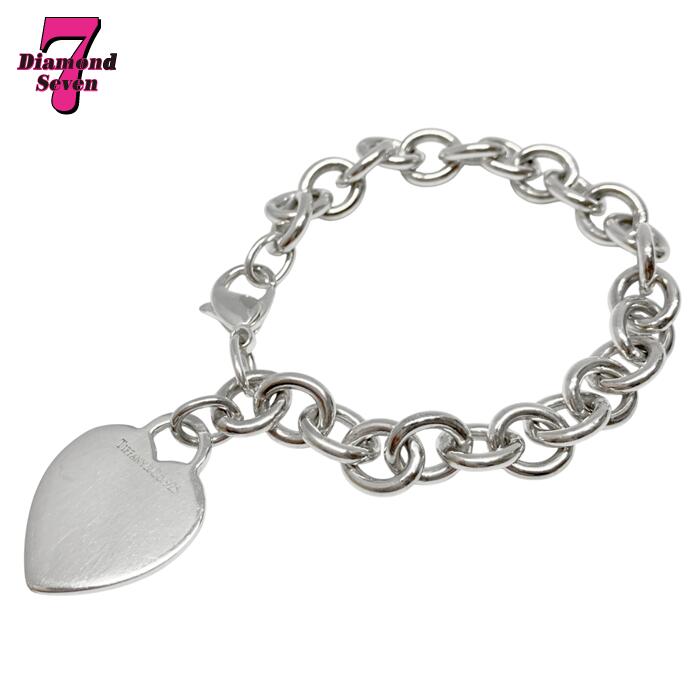送料無料【中古】美品 TIFFANY & Co. ティファニー ハートタグ ブレスレット Ag925 シルバー アクセサリー ジュエリー チェーン レディース 女性 プレゼント