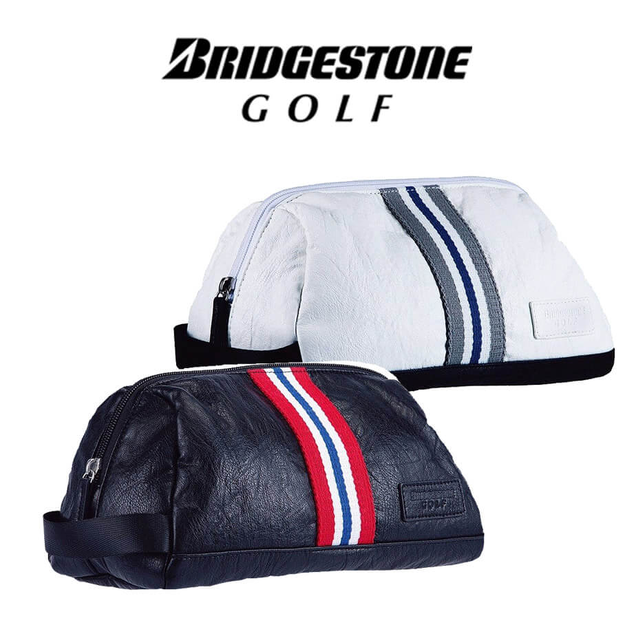 ブリヂストンゴルフ ラウンドポーチ メンズ ACG221 黒 白 ゴルフ BRIDGESTONE GOLF