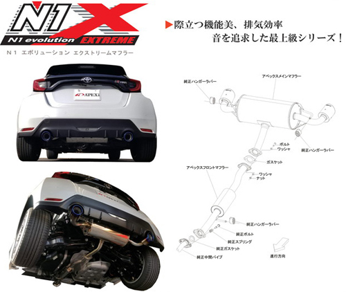 楽天市場】APEXi N1 evolution EXTREME Muffler トヨタ GRヤリス