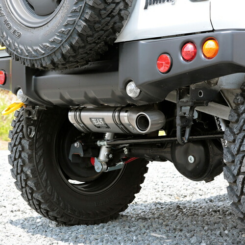 Apio アピオ ヨシムラ消音器 トツゲキr 77j チタン低気圧 チタン灰色 スズキ ジムニー タクティカルリアバンパーオートモビル Jb64働き 04 6sx マフラー 四輪車部署 Yoshimura Muffler Totsugeki R77j Titan Cyclone Covrigaria Es
