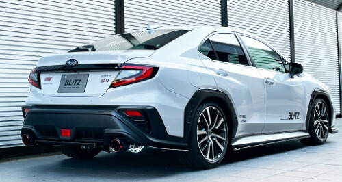 BLITZ NUR-SPEC CUSTOM EDITION CR スバル WRX S4 VBH用 センター付き(63203C)【マフラー】【自動車パーツ】ブリッツ ニュルスペック カスタムエディション カーボンレッド CARBONRED｜矢東タイヤ