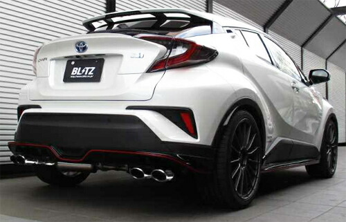BLITZ NUR-SPEC VS Quad トヨタ C-HR ハイブリッド ZYX11用 (63535)【マフラー】【自動車パーツ】 ブリッツ ニュルスペック ブイエス クアッド