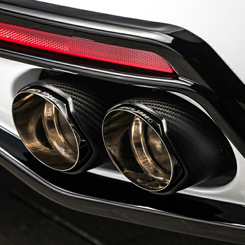 M'z SPEED Prussian Blue Exhaust System レクサス LS500h 3.5 HV 2WD/4WD GVF50/GVF55用 カーボンテール 左右4本出し（6522-0145）【マフラー】【自動車パーツ】 エムズスピード プルシャンブルー エキゾーストシステム