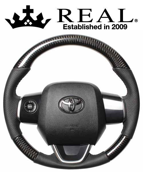REAL STEERING オリジナルシリーズ トヨタ ヴィッツ GR SPORT NCP131用 カラー：ブラックカーボン (P130-BKC-BK)【ハンドル】【自動車パーツ】 レアル ステアリング