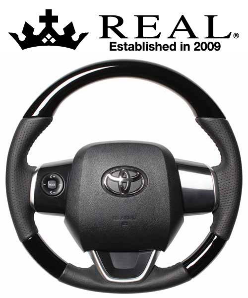 REAL STEERING オリジナルシリーズ トヨタ ヴィッツ GR SPORT NCP131用 カラー：ピアノブラック (P130-PBW-BK)【ハンドル】【自動車パーツ】 レアル ステアリング
