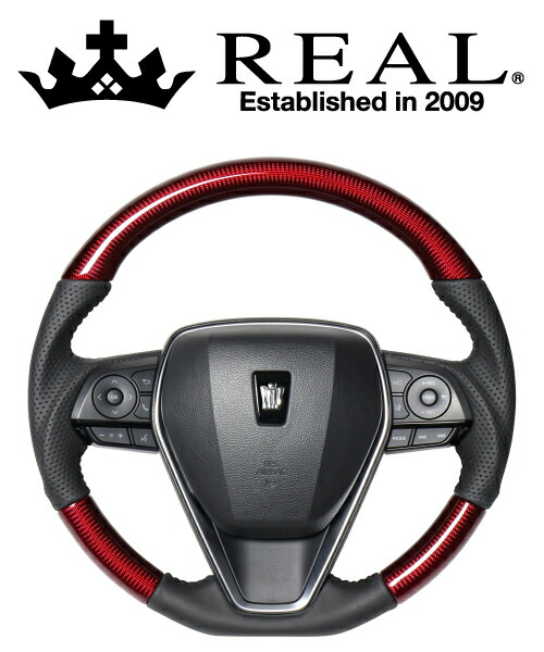 REAL STEERING オリジナルシリーズ トヨタ カローラ クロス 10系用 カラー：レッドカーボン (TYA-RDC)【ハンドル】【自動車パーツ】 レアル ステアリング