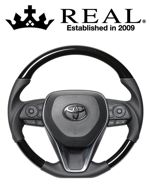 REAL STEERING プレミアムシリーズ トヨタ RAV4 PHV 50系用 カラー：38Bブラックウッド (TYFP-38BBKW)【ハンドル】【自動車パーツ】 レアル ステアリング