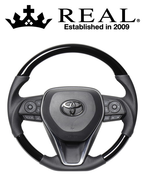 REAL STEERING プレミアムシリーズ トヨタ RAV4 PHV 50系用 カラー：ピアノブラック (TYFP-PBW)【ハンドル】【自動車パーツ】レアル ステアリング｜矢東タイヤ