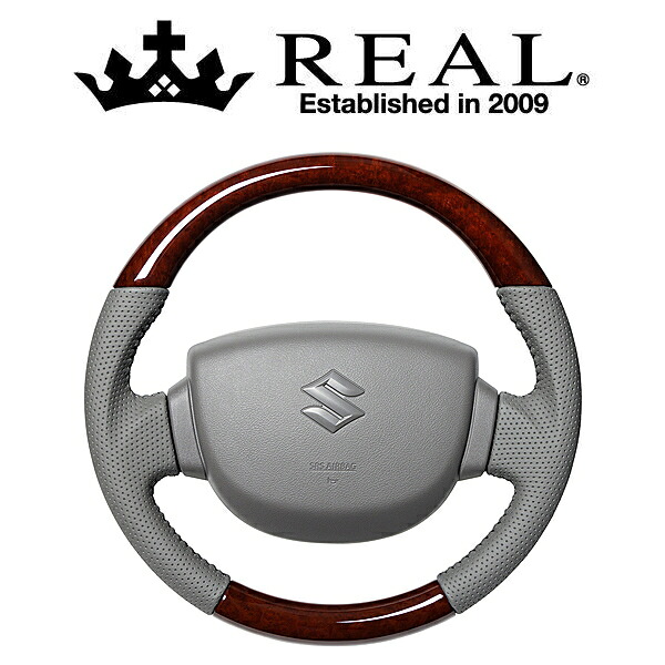 REAL STEERING オリジナルシリーズ 日産 NV100クリッパー DR17V用 カラー：ブラウンウッド (EV-BRW-GL)【ハンドル】【自動車パーツ】 レアル ステアリング
