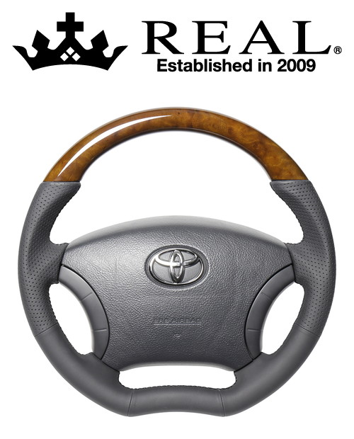 REAL STEERING オリジナルシリーズ トヨタ タウンエース トラック S403/S413用 カラー：42ブラウンウッド (TYH-42BRW)【ハンドル】【自動車パーツ】 レアル ステアリング