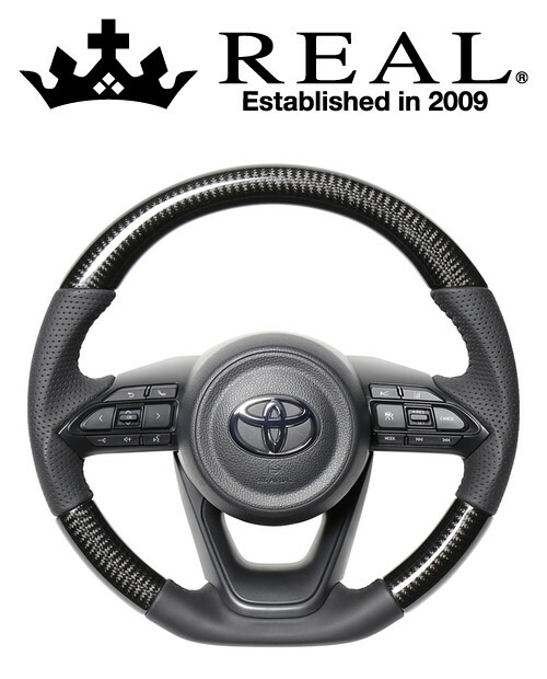 REAL STEERING オリジナルシリーズ トヨタ ヤリスクロス MXPJ10系/MXPB10系用 カラー：ブラックカーボン (TYJ-BKC)【ハンドル】【自動車パーツ】 レアル ステアリング