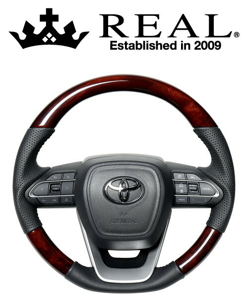 REAL STEERING オリジナルシリーズ スズキ ランディ ZWR90C/ZWR95C/MZRA90C/MZRA95C用 カラー：ブラウンウッド (TYK-BRW)【ハンドル】【自動車パーツ】 レアル ステアリング