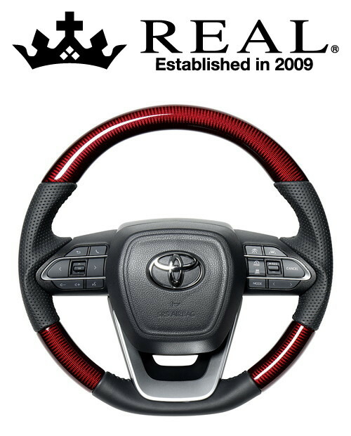 REAL STEERING オリジナルシリーズ スズキ ランディ ZWR90C/ZWR95C/MZRA90C/MZRA95C用 カラー：レッドカーボン (TYK-RDC)【ハンドル】【自動車パーツ】 レアル ステアリング