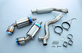 TOMEI POWERED Ti RACING TITANIUM MUFFLER 日産 ニッサン フェアレディZ Z33/350Z用 (441004)【マフラー】【自動車パーツ】東名(トウメイ) パワード Tiレーシング チタニウムマフラー【代金引換不可】|矢東タイヤ
