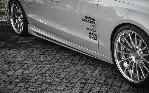 ROWEN PREMIUM Edition サイドステップ(FRP) 素地 AUDI A5 スポーツバック フェイスリフト 8TCDN用 (1A003J00)【エアロ】【自動車パーツ】 ロェン プレミアムエディション【車法人のみ送料無料】