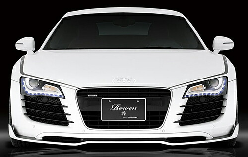 ROWEN WORLD PLATINUM フロントスポイラー(カーボン+FRP) 素地 AUDI R8 クーペ4.2 42CNDF用 (1A004A01)【エアロ】【自動車パーツ】 ロェン ワールドプラチナ【車法人のみ送料無料】 214,500円