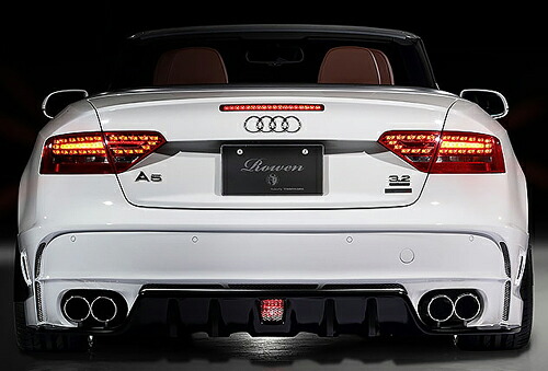 ROWEN PREMIUM Edition リヤバンパー(カーボン+FRP) 素地 AUDI A5/S5 前期 8T系用 (1A006P20)【エアロ】【自動車パーツ】 ロェン プレミアムエディション【車法人のみ送料無料】