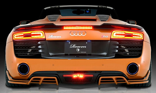 ROWEN WORLD PLATINUM リヤアンダーエクステンション(カーボン+FRP) 素地 AUDI R8スパイダー MC後 42CTYF用 (1A007P11)【エアロ】【自動車パーツ】 ロェン ワールドプラチナ【車法人のみ送料無料】
