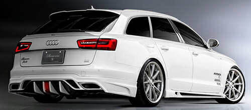 ROWEN PREMIUM Edition リヤゲートスポイラー(カーボン+FRP) 素地 AUDI A6/A6アバント Sライン 4GCHVS/4GCGWS用 (1A009T10)【エアロ】【自動車パーツ】 ロェン プレミアムエディション【車法人のみ送料無料】