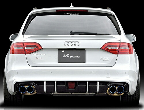 ROWEN PREMIUM Edition リヤディフューザー(FRP) 素地 AUDI S4/S4アバント/A4/A4アバント Sライン 8K系用 (1A010P00)【エアロ】【自動車パーツ】 ロェン プレミアムエディション【車法人のみ送料無料】
