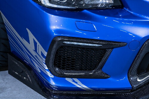 ROWEN SPORT サイドダクトエクステンション(カーボン) スバル WRX STI 17/6～ VAB D～E型用 (1S010E31)【エアロ】【自動車パーツ】 ロェン スポーツ