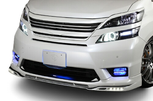 ROWEN フロントスポイラー LED付(FRP) 単色塗装済み トヨタ ヴェルファイア Z 前期 ANH20W/ANH25W/GGH20W/GGH25W用 (1T002A01#)【エアロ】【自動車パーツ】ロェン｜矢東タイヤ