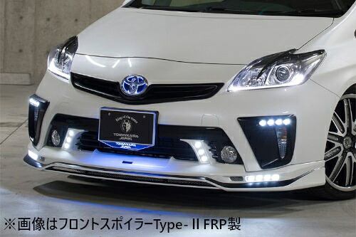 ROWEN フロントスポイラータイプ2 LEDセンター+リップ(FRP) 素地 トヨタ プリウス MC後 ZVW30用 (1T008A02)【エアロ】【自動車パーツ】ロェン｜矢東タイヤ