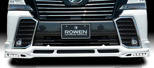 ROWEN JAPAN PREMIUM フロントスポイラー(FRP) 素地 トヨタ ヴェルファイア Z MC前 AGH30W/AGH35W/GGH30W/GGH35W/AYH30W用 LED付き(1T018A00)【エアロ】【自動車パーツ】 ロェン ジャパンプレミアム