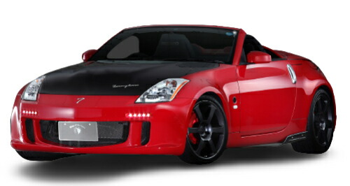 ROWEN SPORT フロントバンパースポイラー LED付(FRP) 素地 日産 ニッサン フェアレディZ Z33用 (2N009A02)【エアロ】【自動車パーツ】 ロェン スポーツ 68,365円