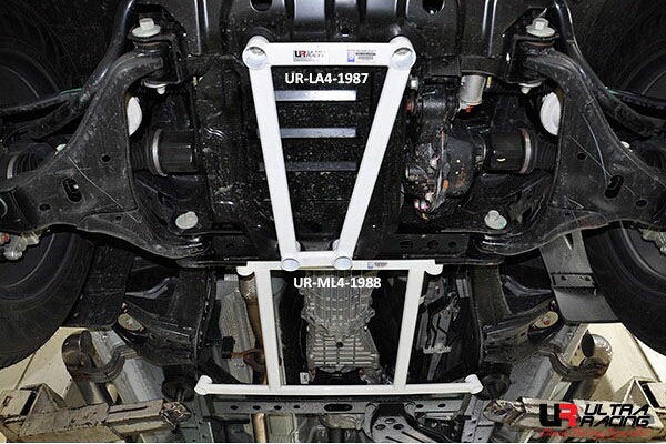Ultra Racing フロントメンバーブレースフォード エベレスト用 (LA4-1987)【補強パーツ】【自動車パーツ】ウルトラレーシング Front Member Braces｜矢東タイヤ