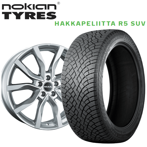 ランドローバー ディフェンダー(LE72/LE62)用 タイヤ銘柄： ノキアン タイヤ ハッカペリッタ R5 SUV タイヤサイズ： 275/55R20 ホイール： アルミホイール スタッドレスタイヤ ホイール4本セット【20インチ】｜矢東タイヤ
