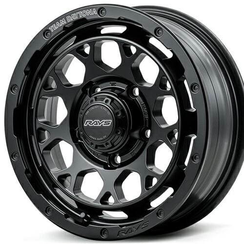 ホイール： RAYS TEAM DAYTONA M9+ ホイールサイズ： 5.5J-16 タイヤ銘柄： DUNLOP GRANDTREK AT5 タイヤサイズ： 175/80R16 91S RBL タイヤ＆ホイール4本セット【16インチ】｜矢東タイヤ