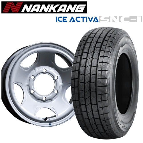 トヨタ ハイエース(200系)用 タイヤ銘柄： ナンカン アイス アクティバ SNC-1 タイヤサイズ： 195/80R15C 107/105L ホイール： TOPY実業 S54A(スチールホイール) スタッドレスタイヤ ホイール4本セット【15インチ】｜タイヤ専門店 yatoh矢東