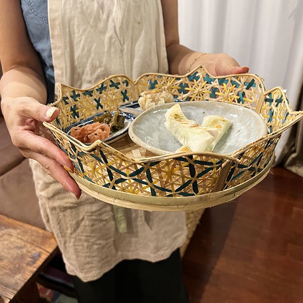 楽天市場】【スーパーSALE半額】キッチン雑貨 バスケット 竹編み 三角